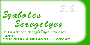 szabolcs seregelyes business card